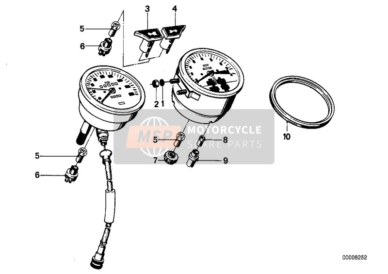 BMW R 45 1984 INSTRUMENTS COMBINAT-.SINGLE COMPONENTS for a 1984 BMW R 45