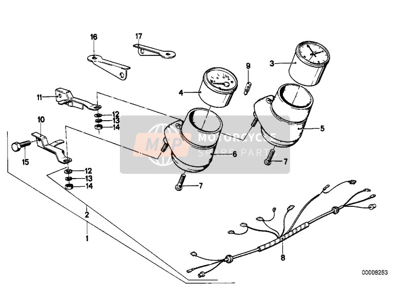 BMW R 45 1984 ADDITIONAL INSTRUMENTS for a 1984 BMW R 45