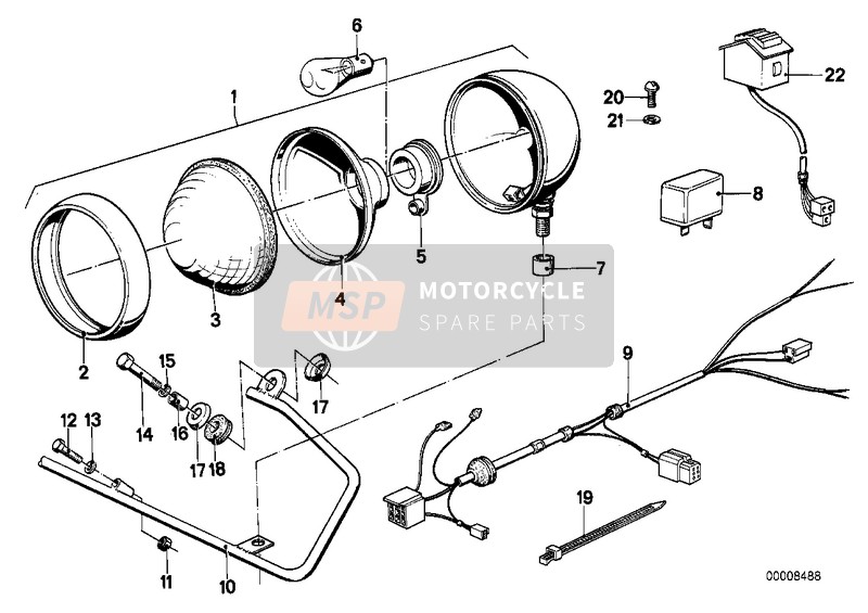 BMW R 45 1980 Kennleuchte für ein 1980 BMW R 45