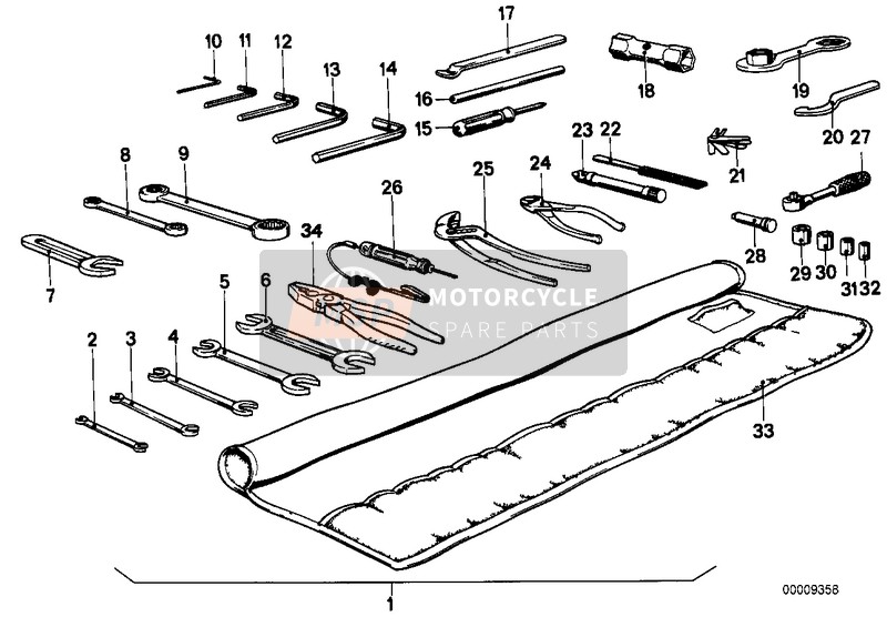 BMW R 45 1983 Car tool, supplementary kit for a 1983 BMW R 45