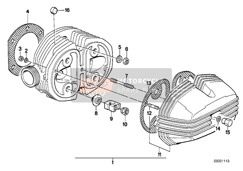 BMW R 45 1982 CYLINDER HEAD/CYLINDER HEAD COVER for a 1982 BMW R 45