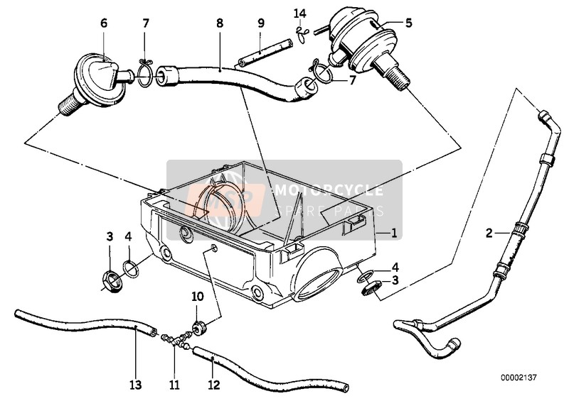 BMW R 45 1982 Sekundärluftsystem für ein 1982 BMW R 45