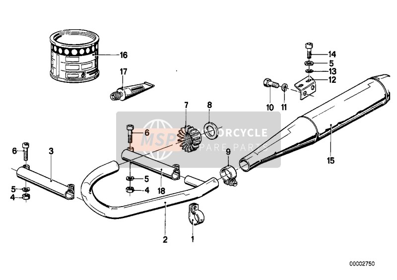 18111238271, Tubo D. Scarico Sinistra, BMW, 0