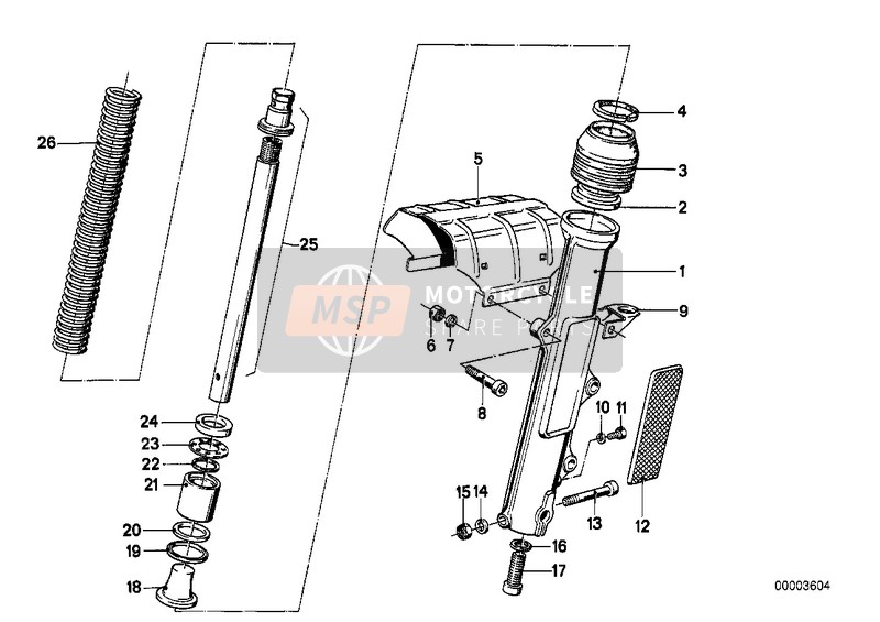 BMW R 45 1983 FORK SLIDER for a 1983 BMW R 45