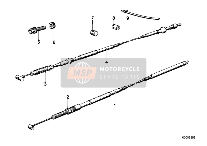 BMW R 45 1980 BOWDEN CABLE for a 1980 BMW R 45