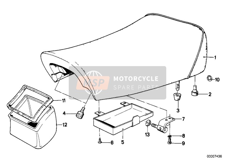 BMW R 45/N 1984 Banquette individuelle autorités pour un 1984 BMW R 45/N