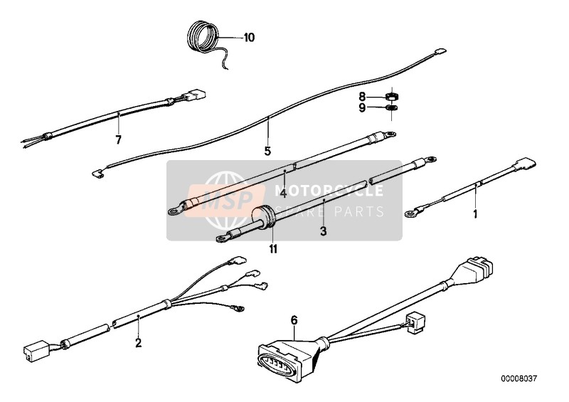 BMW R 45/N 1985 Varios arneses adicionales de cables para un 1985 BMW R 45/N