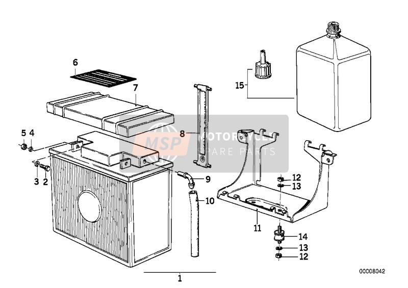 BMW R 45/N 1980 Batteria per un 1980 BMW R 45/N