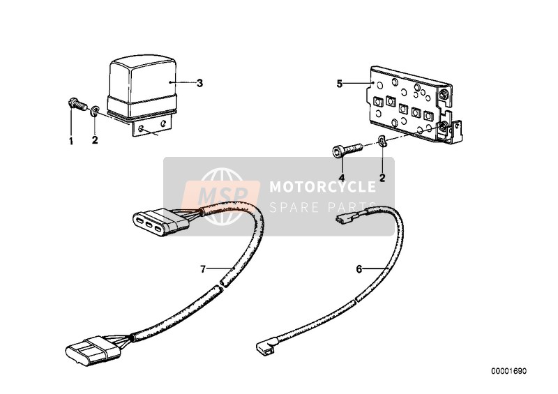 BMW R 45/N 1984 Regolatore generatore, placca di diodi per un 1984 BMW R 45/N