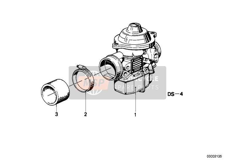 BMW R 45/N 1984 Carburateur 1 voor een 1984 BMW R 45/N