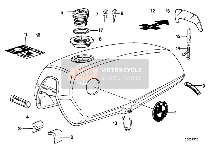 BMW R 45/N 1984 FUEL TANK MOUNTING PARTS for a 1984 BMW R 45/N