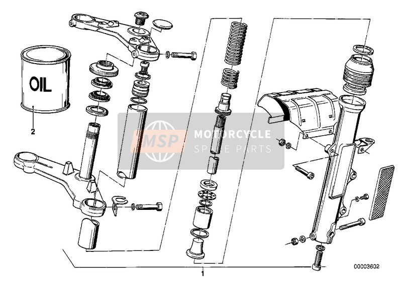 BMW R 45/N 1984 Fourche télescopique pour un 1984 BMW R 45/N