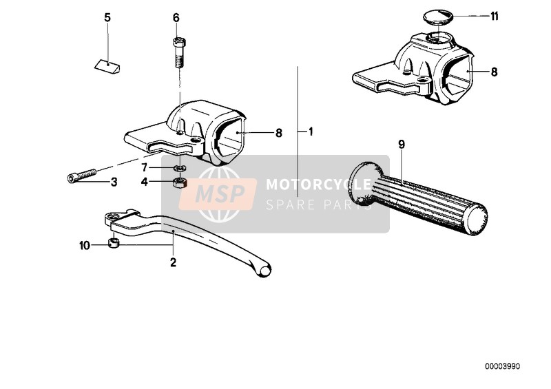 BMW R 45/N 1983 Poignee gauche pour un 1983 BMW R 45/N