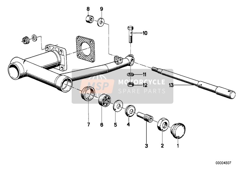 BMW R 45/N 1983 Bras oscillant de roue ar pieces sep. pour un 1983 BMW R 45/N