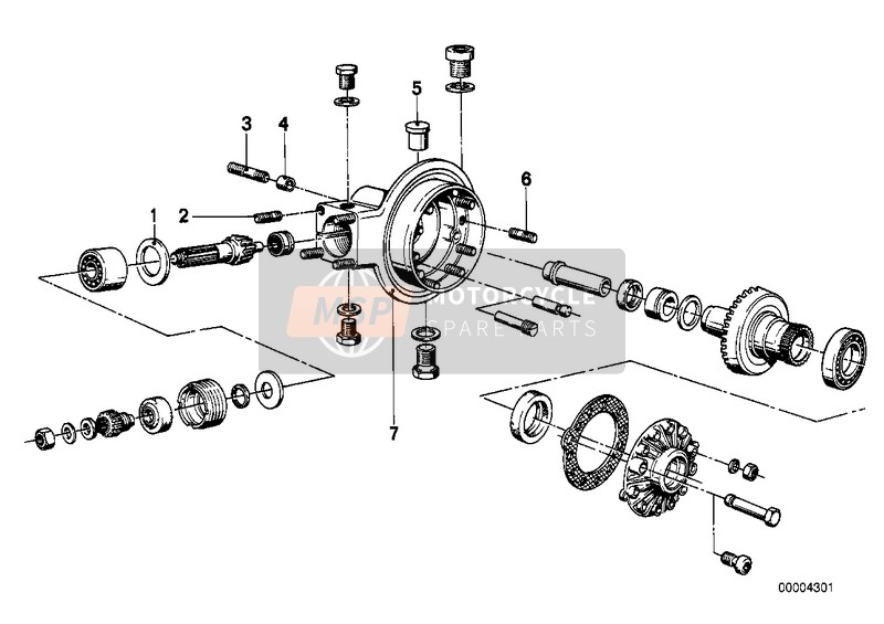 BMW R 45/N 1985 DIFFERENTIAL-SPACER RING for a 1985 BMW R 45/N