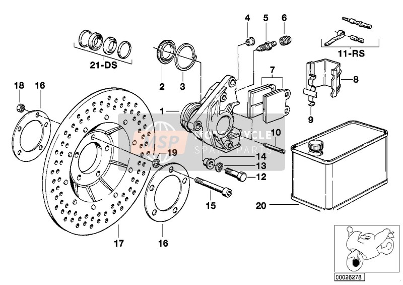 BMW R 45/N 1984 Freno della ruota anteriore per un 1984 BMW R 45/N