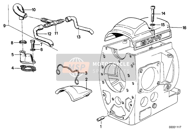 BMW R 45/N 1980 Motorentlüftung 1 für ein 1980 BMW R 45/N