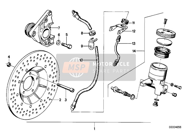 BMW R 45/N 1981 Nachrüstsatz Doppelscheibenbremse für ein 1981 BMW R 45/N