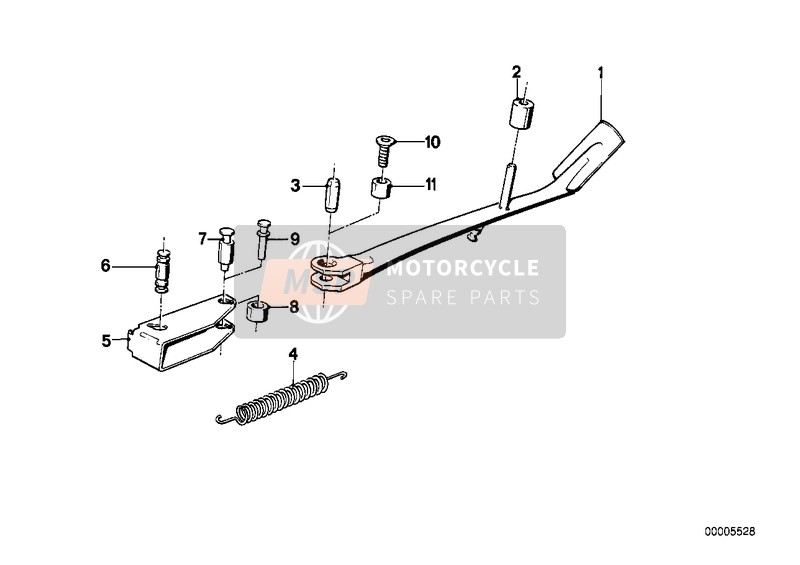 BMW R 45/N 1981 Sostegno laterale 1 per un 1981 BMW R 45/N