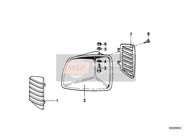 BMW R 45T 1979 AIR INLET for a 1979 BMW R 45T