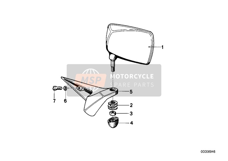 BMW R 45T 1980 Miroir pour un 1980 BMW R 45T