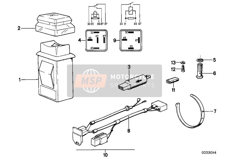 BMW R 45T 1985 Necessaire feux de detresse pour un 1985 BMW R 45T