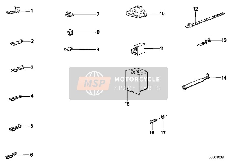 BMW R 45T 1981 Spina/involucro contatto a spina 1 per un 1981 BMW R 45T