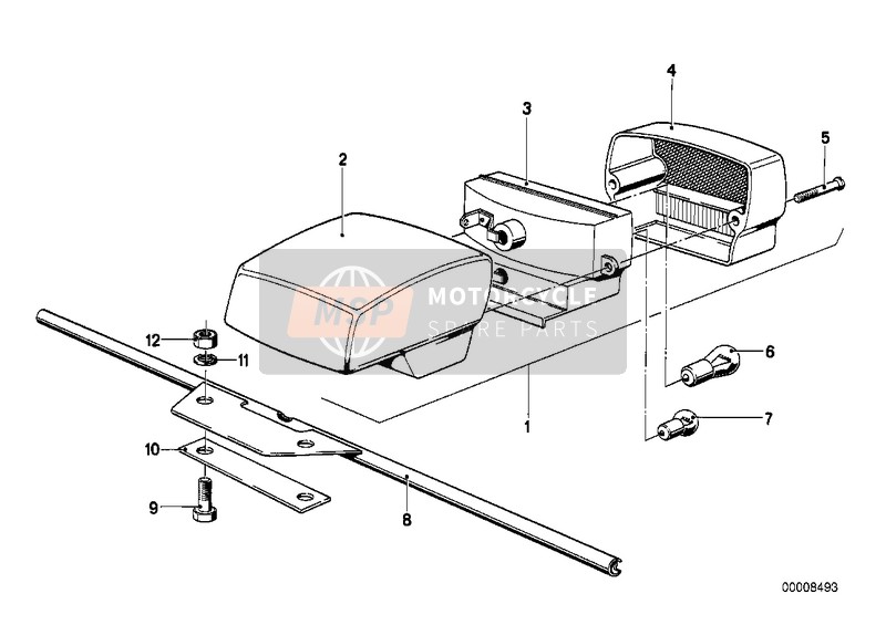 BMW R 45T 1981 Luce posteriore per un 1981 BMW R 45T