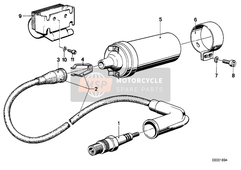 BMW R 45T 1981 Bougie/bougiekabel/bobine voor een 1981 BMW R 45T