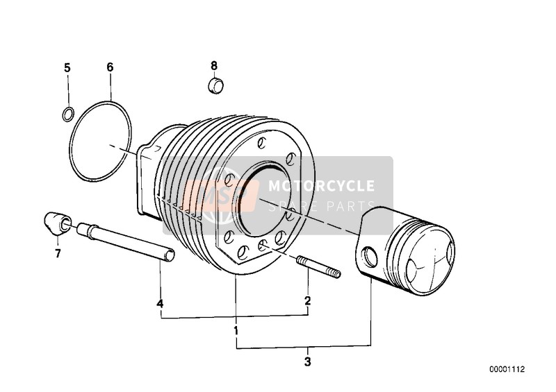 BMW R 45T 1979 CYLINDER for a 1979 BMW R 45T