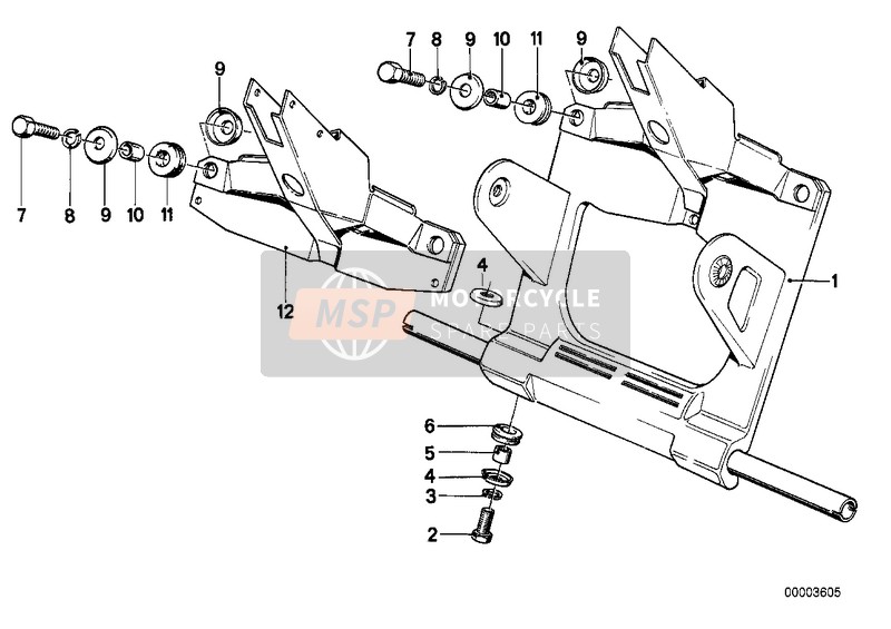 BMW R 45T 1985 Piastra frontale per un 1985 BMW R 45T