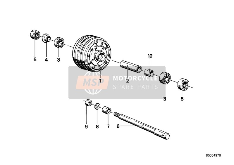 BMW R 45T 1985 Mozzo ruota anteriore per un 1985 BMW R 45T