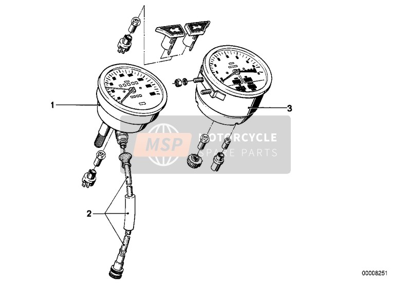 BMW R 45T/N 1984 Tachimetro/contagiri per un 1984 BMW R 45T/N