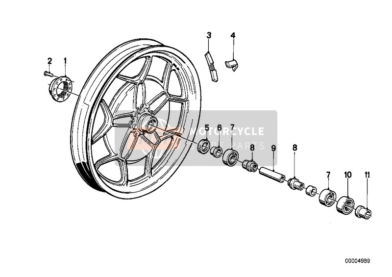 Roue en fonte-entraineur