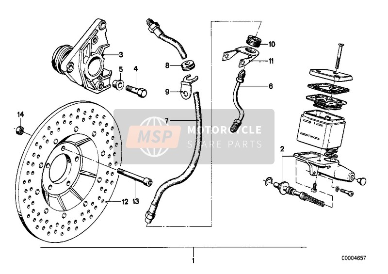 BMW R 65T 1983 Nachrüstsatz Doppelscheibenbremse für ein 1983 BMW R 65T