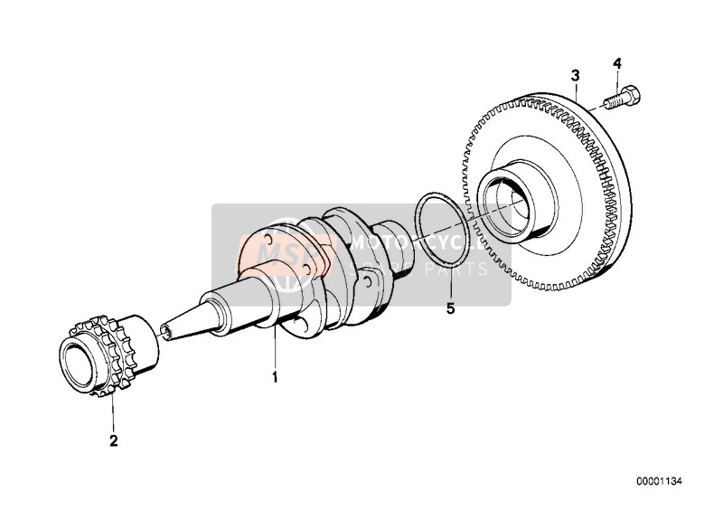 BMW R 50/5 1970 CRANKSHAFT for a 1970 BMW R 50/5