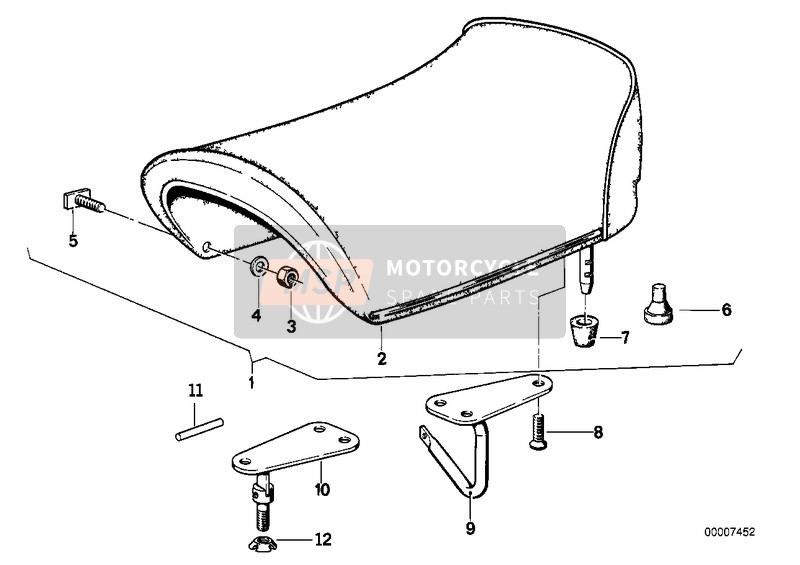 52531230676, Selle Moto Monoplace, BMW, 0