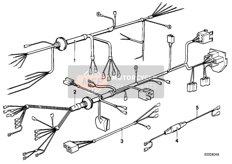 BMW R 50/5 1970 Mazo d.cable segmento chassis para un 1970 BMW R 50/5