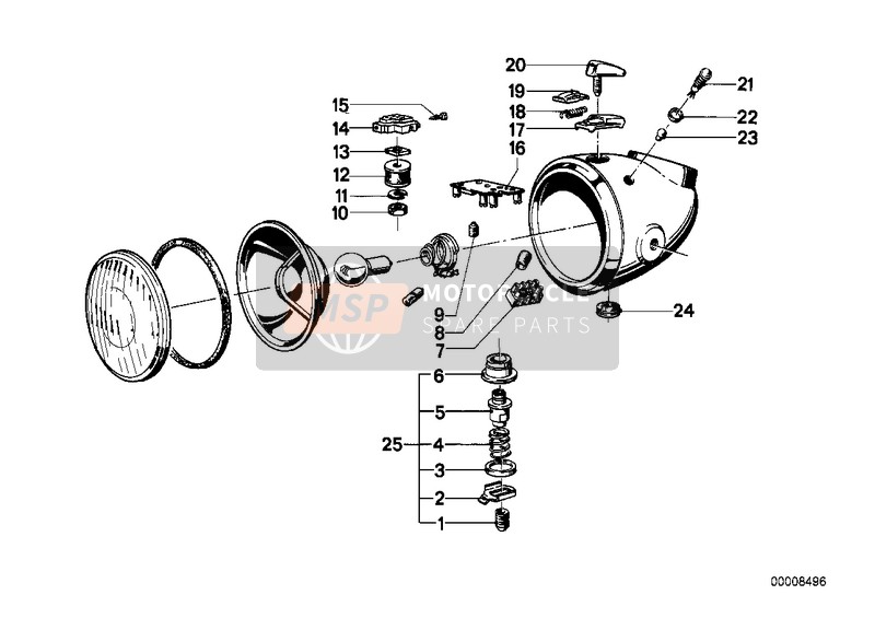 BMW R 50/5 1970 Faro installation parts per un 1970 BMW R 50/5