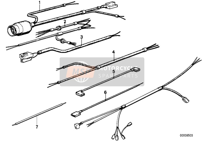 BMW R 50/5 1970 SIGNALLING LIGHT-WIRING SET 2 for a 1970 BMW R 50/5