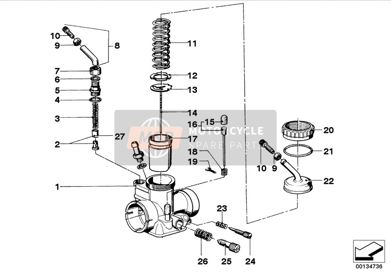 CARBURETOR-PISTON/ADJUSTER/TRIGGER