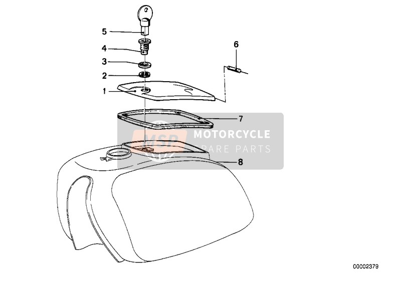 BMW R 50/5 1975 Reservoir de carb.-boite a outils pour un 1975 BMW R 50/5