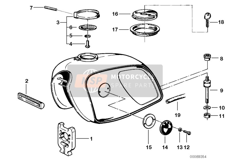 BMW R 50/5 1970 Brandstoftank aanbouwdelen voor een 1970 BMW R 50/5