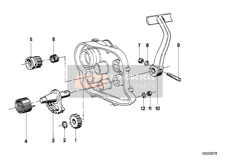 BMW R 50/5 1970 4-versnellingsbak kickstarter voor een 1970 BMW R 50/5