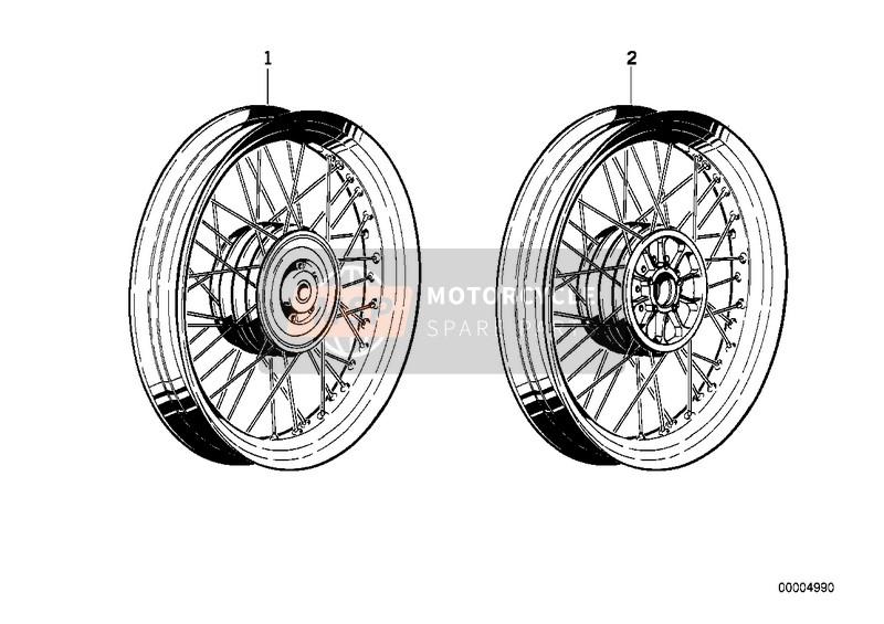 36311232812, Ruota A Raggi Con Freno A Tamburo Poste., BMW, 0