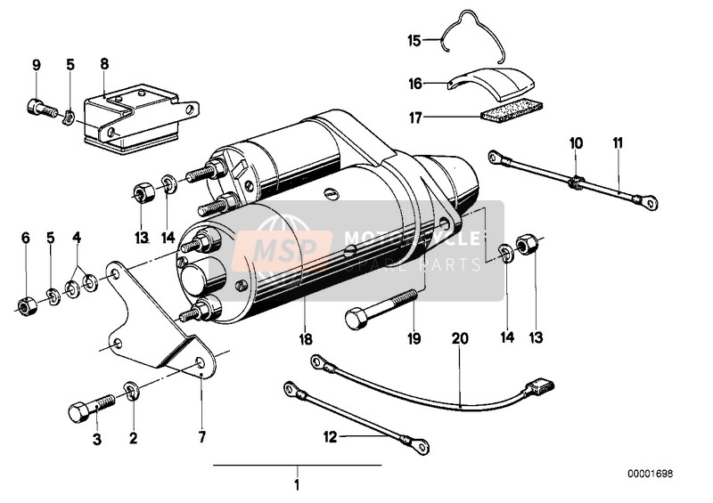 BMW R 50/5 1971 Kit di montaggio avviamento per un 1971 BMW R 50/5