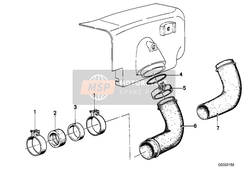 BMW R 50/5 1971 AIR CLEANER-SUCTION FUNNEL for a 1971 BMW R 50/5