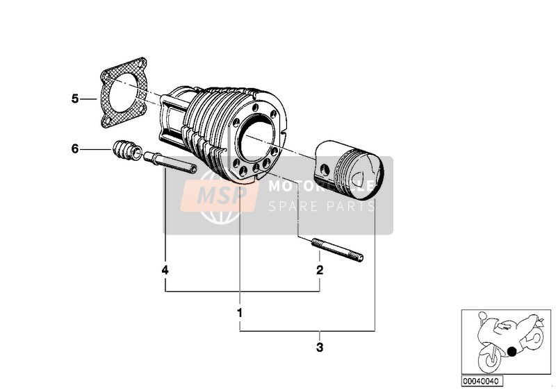 BMW R 50/5 1972 Cylindre pour un 1972 BMW R 50/5