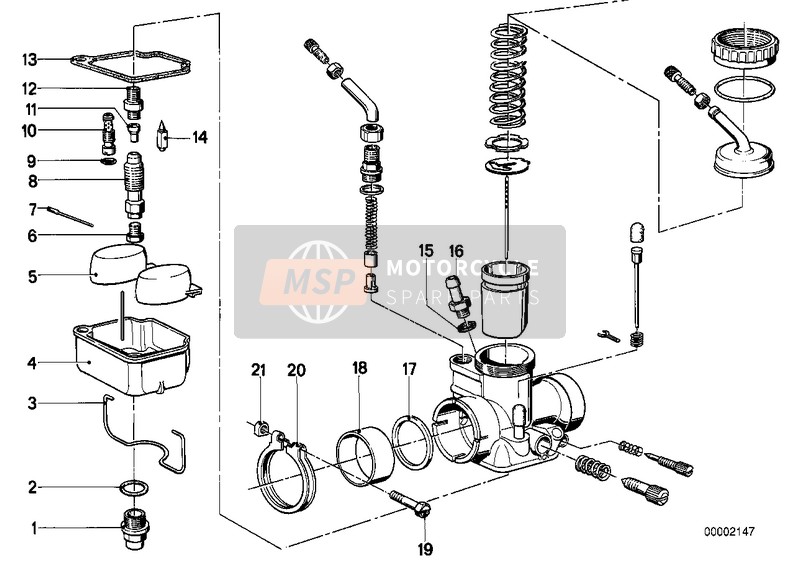 BMW R 50/5 1973 CARBURETOR-NOZZLES/GASKET SET CARB. for a 1973 BMW R 50/5