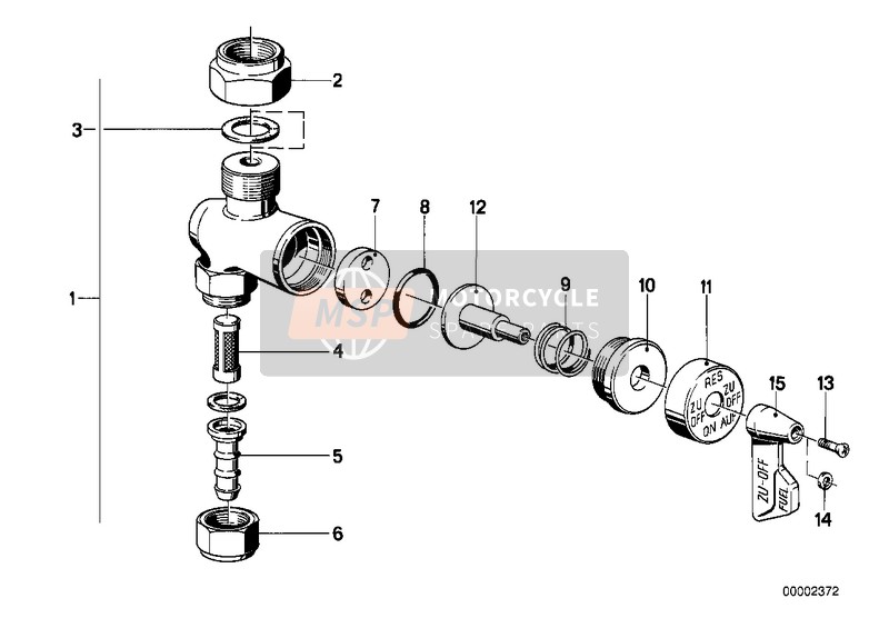 BMW R 50/5 1973 FUEL TAP-GERMA for a 1973 BMW R 50/5